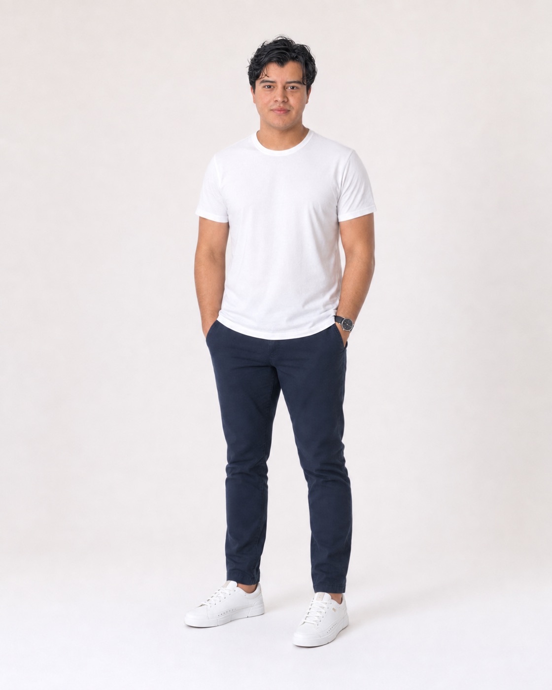 Manuel Bulos standing, hands in pockets